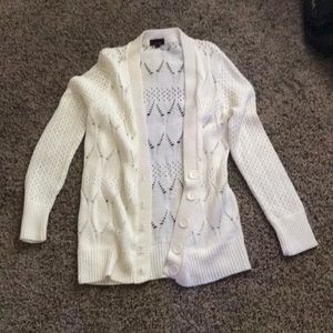 White cardigan